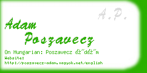 adam poszavecz business card